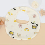 Baby gauze round bib, saliva towel